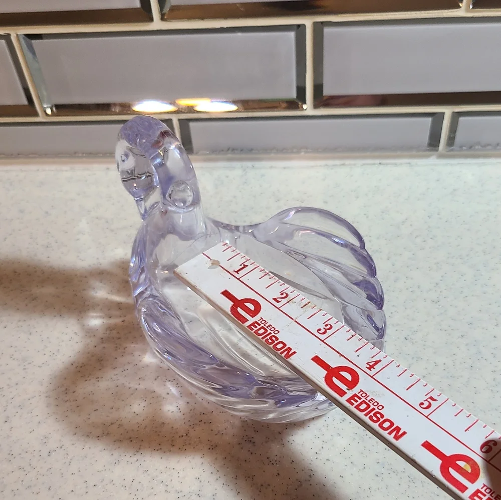 Vintage Clear Plastic Swan Soap DIsh Vintage Home Decor 1990s